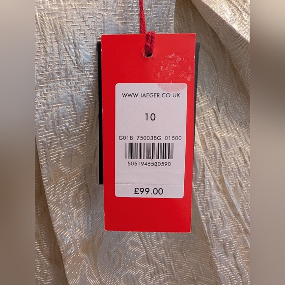 British Brand - Boutique By Jaeger - Champagne A-Line Mini Skirt WITH POCKETS - Picture 6 of 9